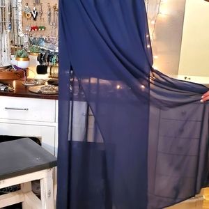 Navy maxi skirt